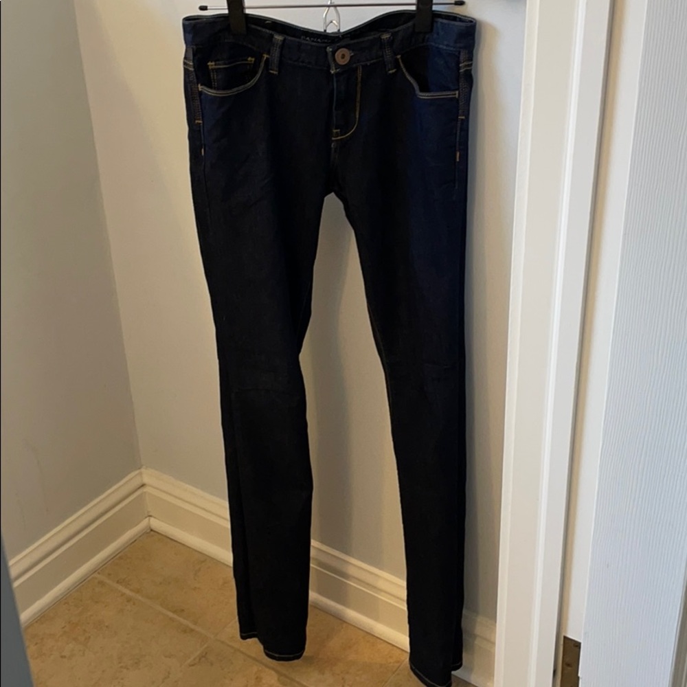 Banana Republic dark wash straight skinny jeans